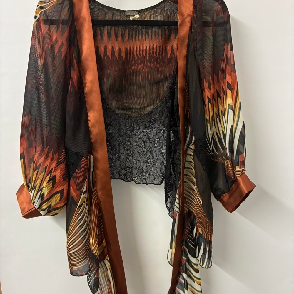 Womens Gimmicks by BKE sheer multi coloured kimono